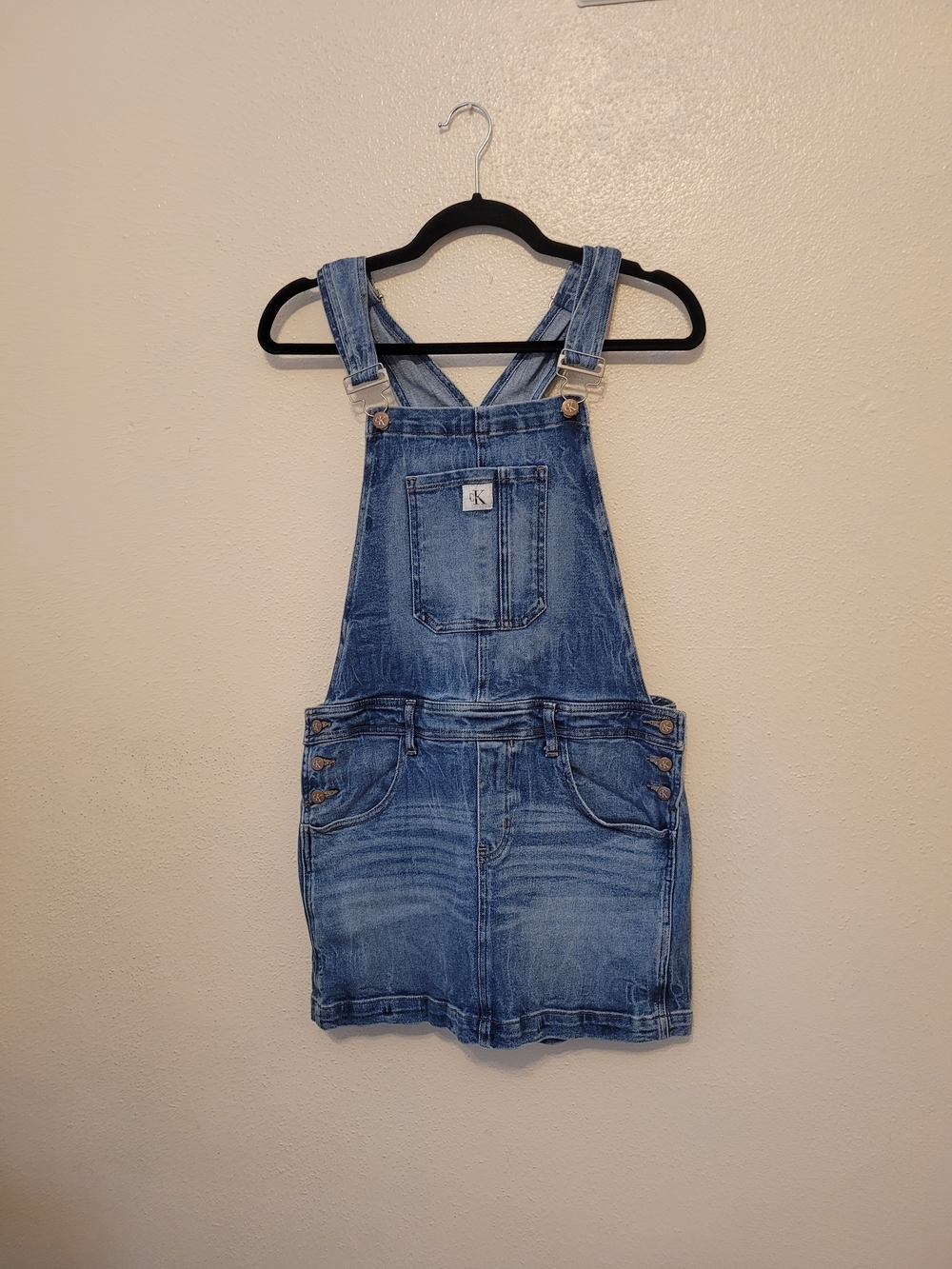 Calvin Klein Jeans CK Y2k Vintage Blue Denim Overall Dress Skirt